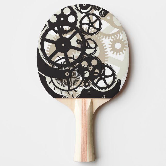 Cog wheels work ping pong paddle (Front)