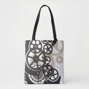 Cog wheels work tote bag
