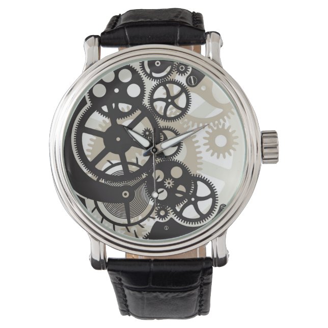 Cog wheels work watch (Front)