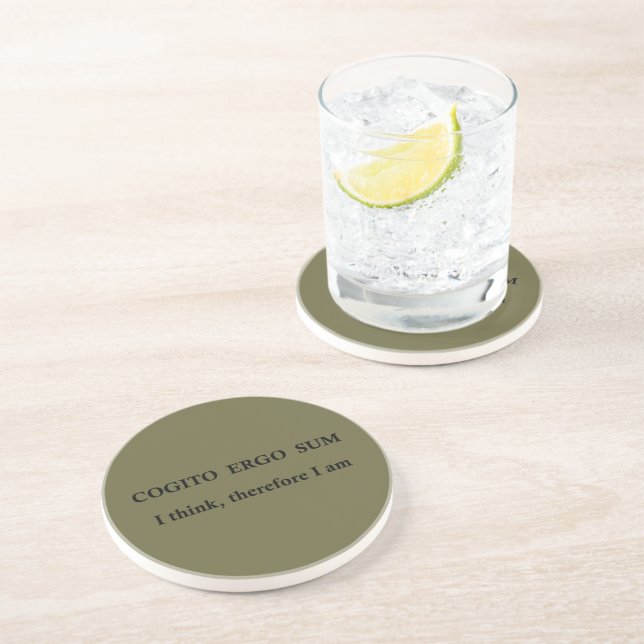 Cogito ergo sum coaster (Side)