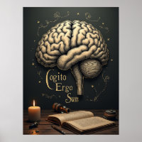 Cogito Ergo Sum – Gothic Dark Academia Philosophy