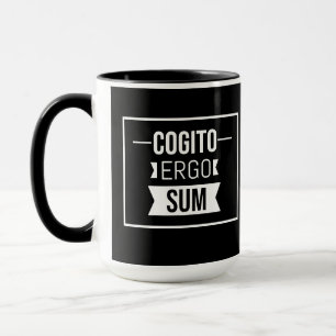 Cogito ergo sum - Latin phrase -black  Mug
