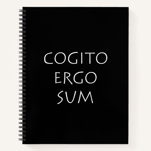 Cogito ergo sum notebook (Front)