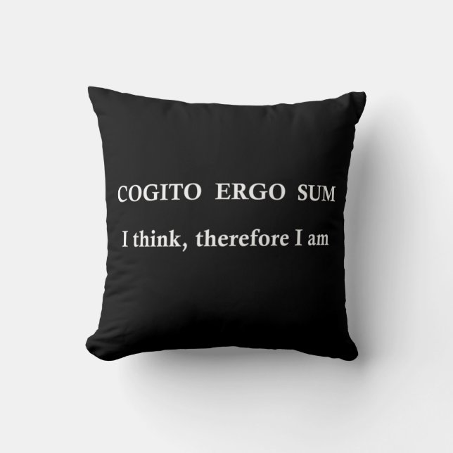 Cogito ergo sum throw pillow (Front)