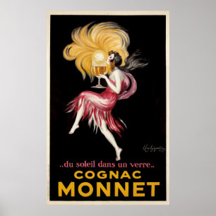 Cognac Monnet Par Cappiello Poster vintage