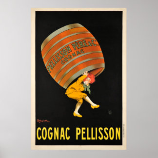 Cognac Pellisson Poster vintage de canon à boisson