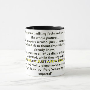 Cognitive bias and reality dissonance mug