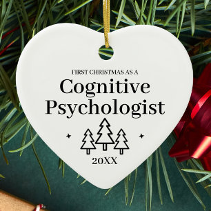 Cognitive Psychologist New Job Christmas Ceramic Ornament