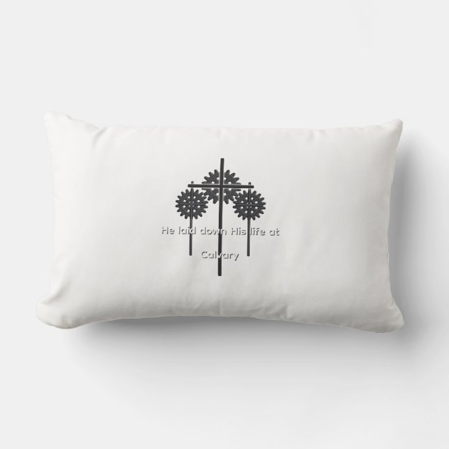 Cogs and Crosses Lumbar Pillow (Front)