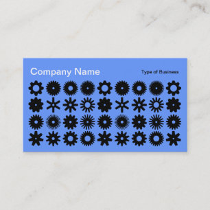 Cogs - Black on Baby Blue Business Card