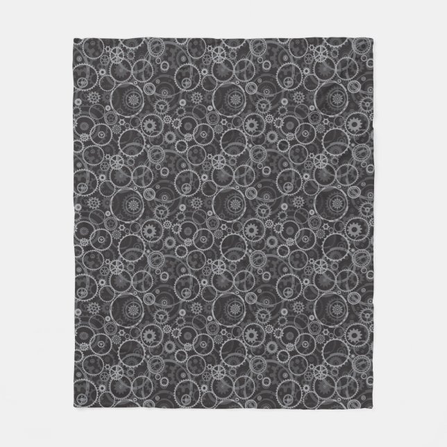 Cogwheels pattern fleece blanket (Front)