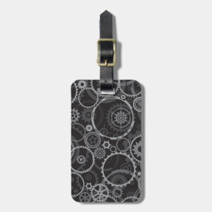 Cogwheels pattern luggage tag