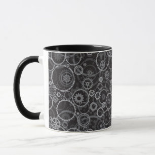Cogwheels pattern mug