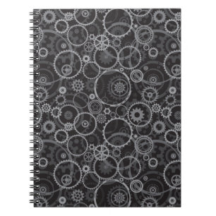 Cogwheels pattern notebook