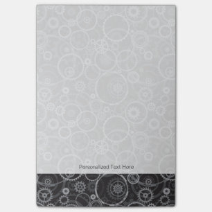 Cogwheels pattern post-it notes