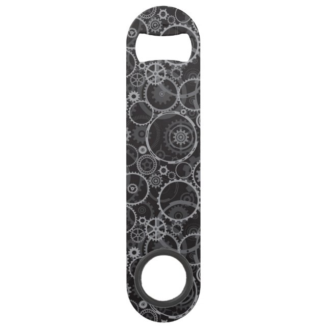 Cogwheels pattern speed bottle opener (Front)