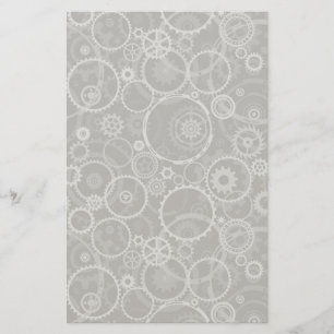 Cogwheels pattern stationery