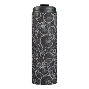 Cogwheels pattern thermal tumbler