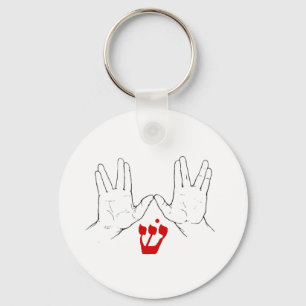 Cohanim (Kohan) Hands with SHIN Keychain