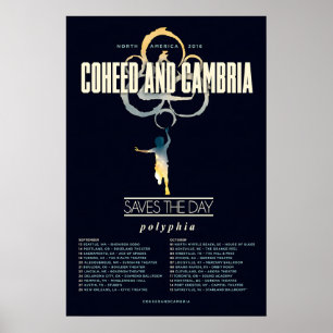 Coheed And Cambria North America Tour 2016 Poster