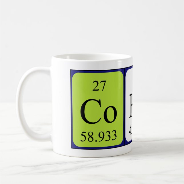 Cohen periodic table name mug (Left)
