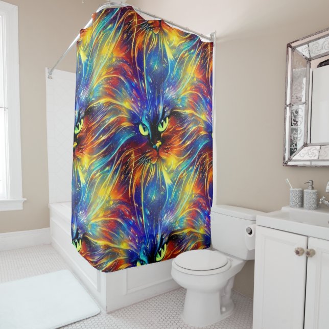 Cohesive Abstract Exquisite Cat Splashes Seamless  (In Situ)