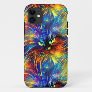 Cohesive Abstract Exquisite Cat Splashes Seamless  iPhone 11 Case
