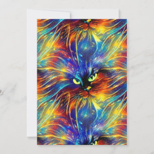 Cohesive Abstract Exquisite Cat Splashes Seamless Holiday Card