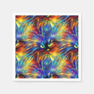 Cohesive Abstract Exquisite Cat Splashes Seamless  Napkin
