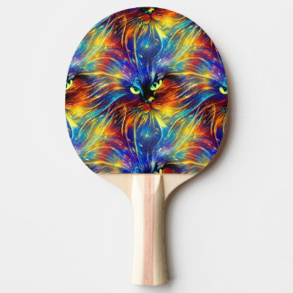 Cohesive Abstract Exquisite Cat Splashes Seamless  Ping Pong Paddle