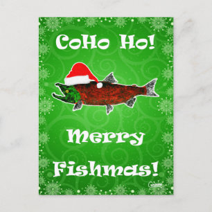CoHo Ho ! Poissons sur Vert - Carte postale