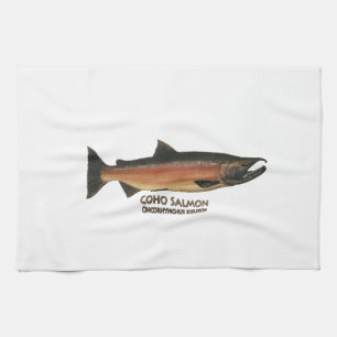 Coho - Silver Salmon (spawning phase) Kitchen Towel