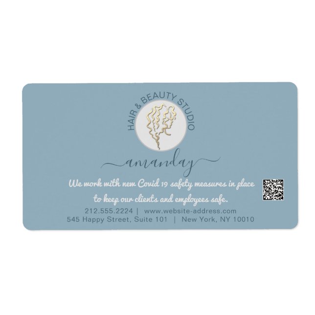 Coiffeur Beauté Studi Lashes Gold Logo QR CODES (Devant)