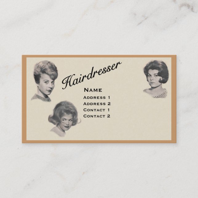 COIFFEUR - CARTE TRÈS PROFESSIONNELLE 2 DE PROFIL (Devant)