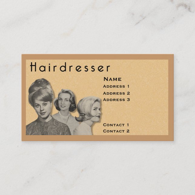 COIFFEUR - CARTE TRÈS PROFESSIONNELLE de PROFIL (Devant)