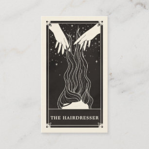 Coiffeur céleste Tarot Carte de visite noir