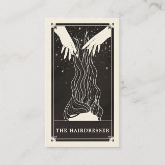 Coiffeur céleste Tarot Carte de visite noir
