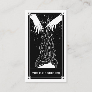 Coiffeur céleste Tarot Carte de visite noir