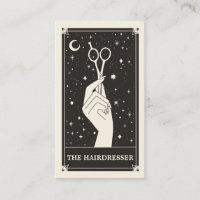 Coiffeur céleste Tarot Carte de visite noir