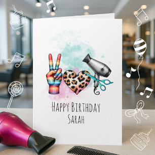 Coiffeur coloré Carte d'anniversaire pour ami