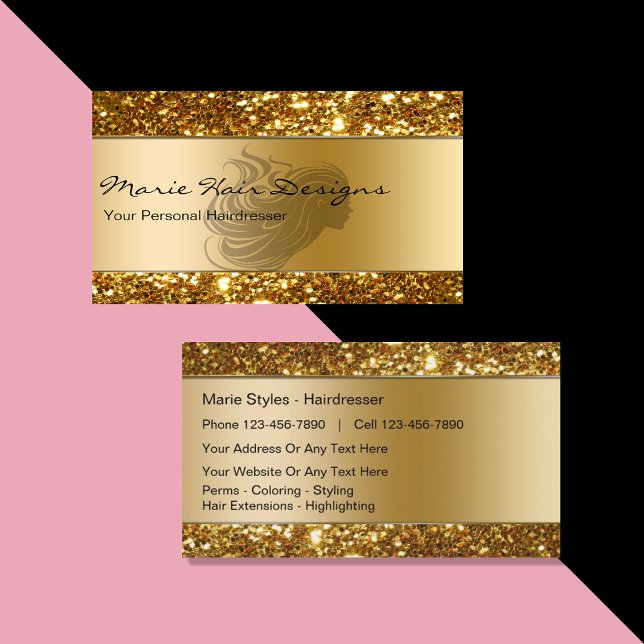 Coiffeur de beauté classique Cartes de visite (Créateur téléchargé)
