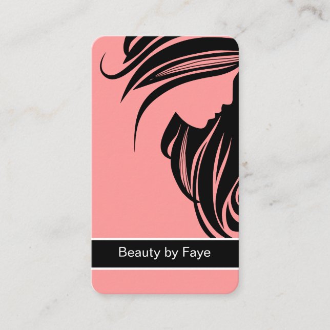 Coiffeur de cartes de visite de beauté (Devant)