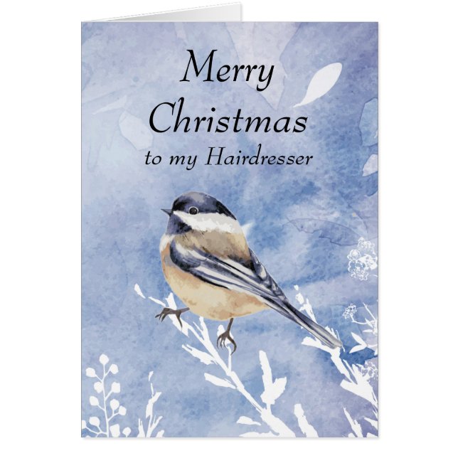 Coiffeur d'hiver pour oiseaux en chickadee de Noël (Devant)