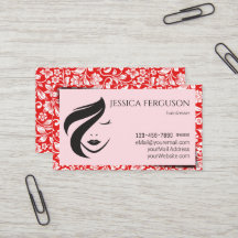 Coiffeur Moderne Design Fleur Carte de visite