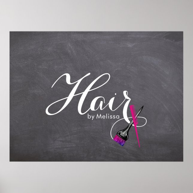 Coiffeur Moderne Tableau de Menu (Devant)