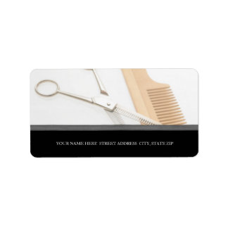 Coiffeur ou Étiquette de adresse de salon