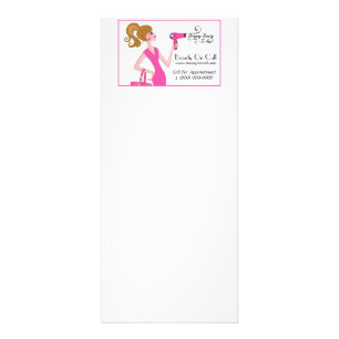 Coiffeur sur des cartes de support d'appel