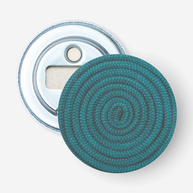 Coiled Blue Rope Bottle Opener (Front)