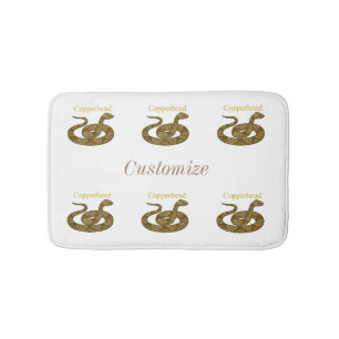 Coiled Copperhead Snake Thunder_Cove Bath Mat
