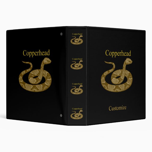 Coiled Copperhead Snake Thunder_Cove Binder (Background)